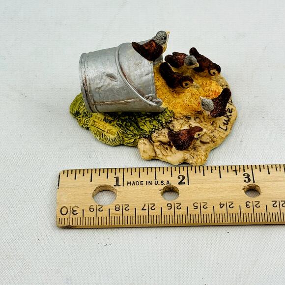Luke 12:6 Lowell Davis Schmid RFD America Figurine Sparrows Feed Bucket 25372 - Picture 7 of 9